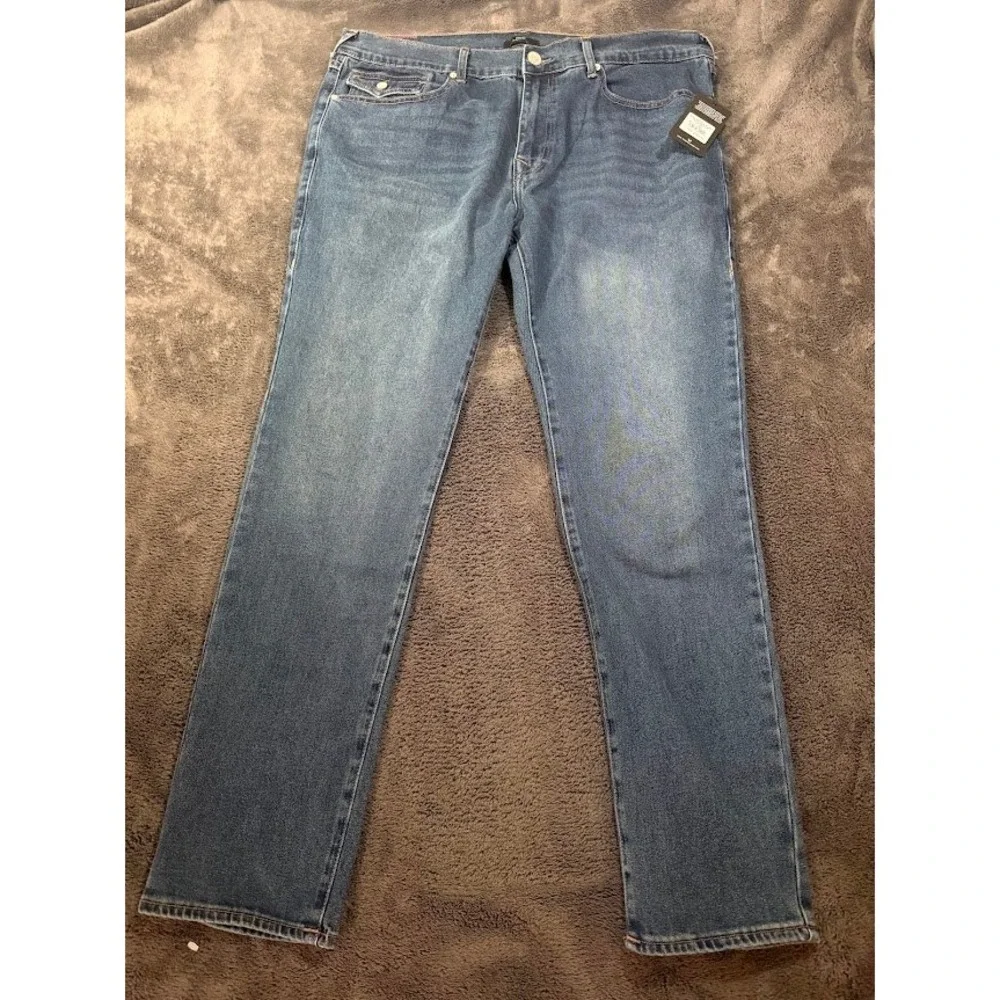 True Religion‎ Mens Rocco Skinny Jeans Medium Wash Blue Denim 38x32 Inseam NWT